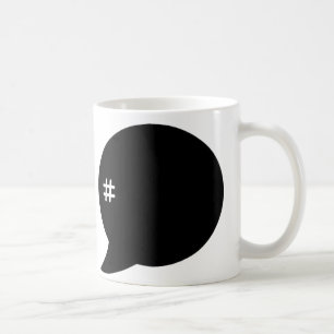 Mug Hashtag # Coupe de café