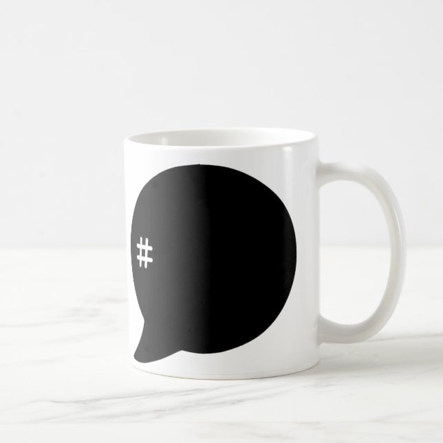 Mug Hashtag # Coupe de café (Droite)