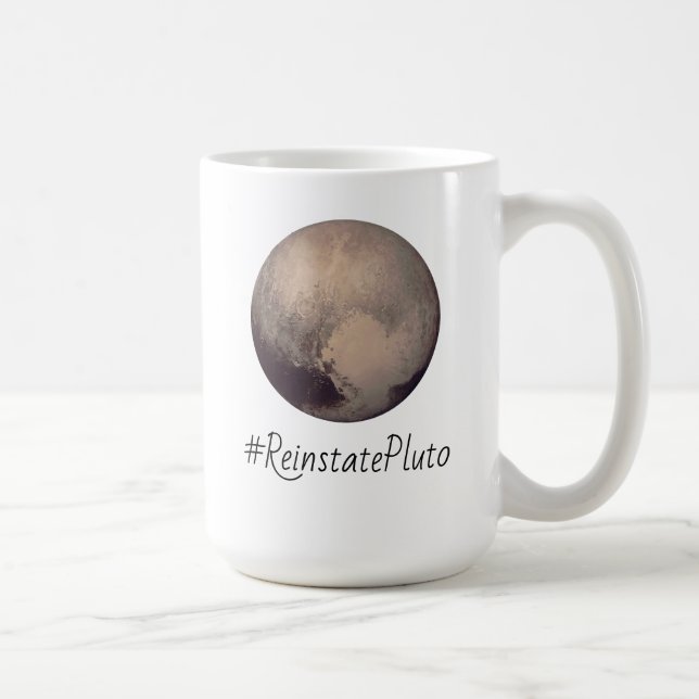 Mug Hashtag Rétablir Pluto (Droite)