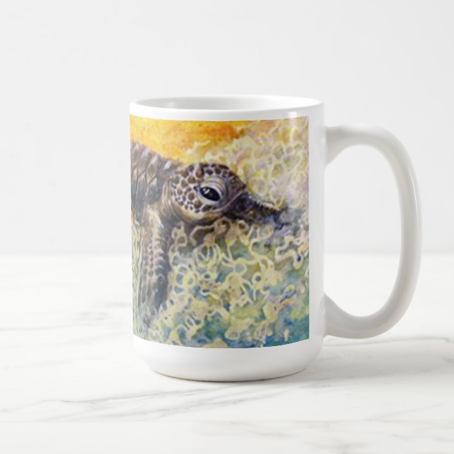 Mug Hatchling de tortue de mer écrivant le surf (Droite)