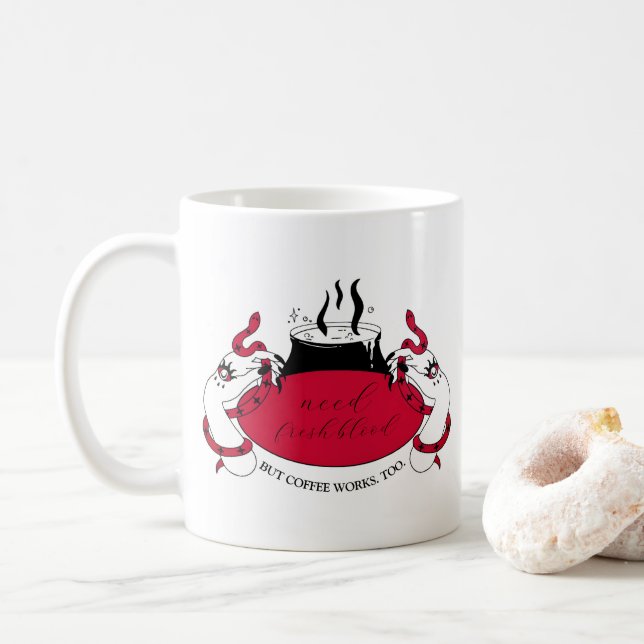 Mug Haunance Élégance commémorative Halloween (Avec donut)