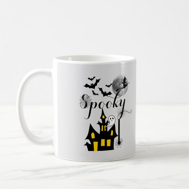 Mug Hauné House Flying Witch Halloween Éffrayant (Gauche)