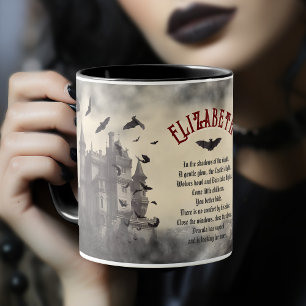 Mug Haunted Gothic Dracula's Castle Vintage Halloween