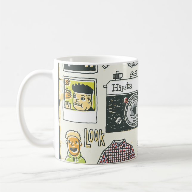 Mug Hausse : jeu de gribouillis dessiné à la main (Gauche)