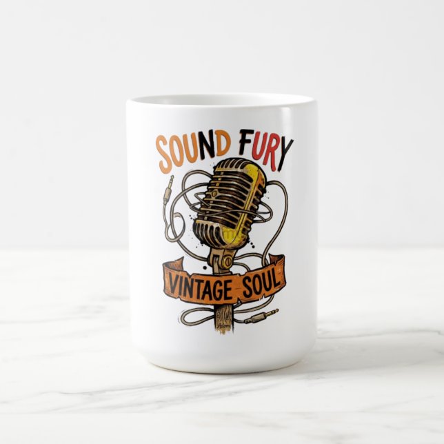 Mug Haut-parleur Fury Vintage Âme Microphone Graphique (Centre)