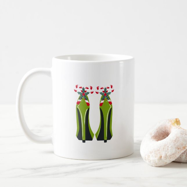 Mug Haut talons verts avec Sucres de canne (Avec donut)