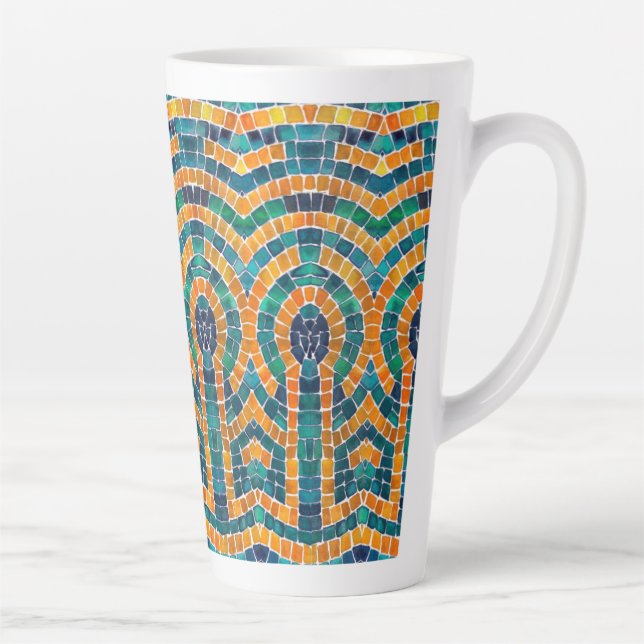 MUG HAUTE LATTE MOSAÏQUE ICONES DORÉES (Droite)