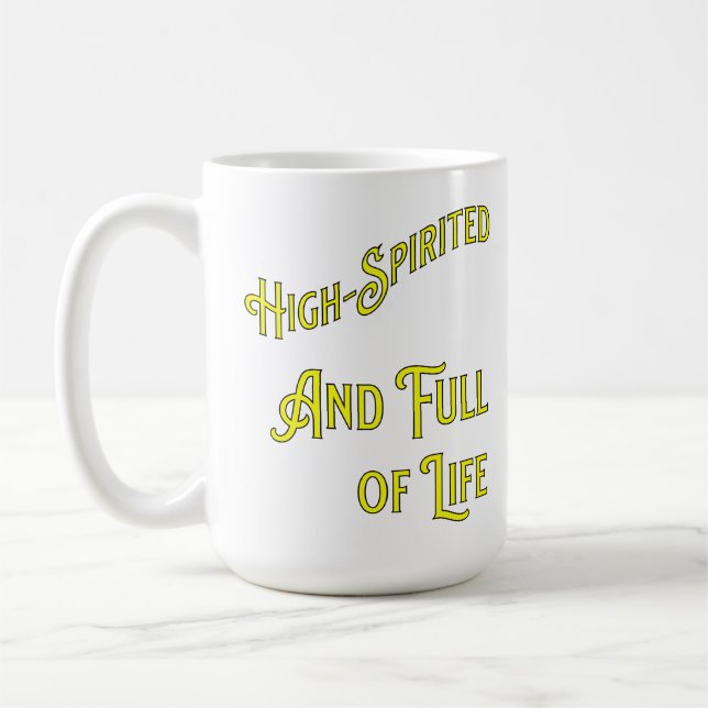 Mug Haute-spiritualité et pleine de vie. Philosophique (Gauche)