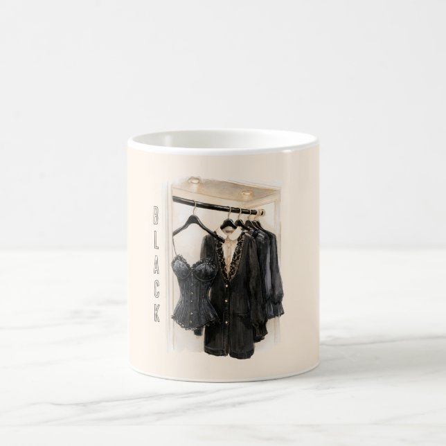 Mug Hauts corset noir du placard crème (Centre)