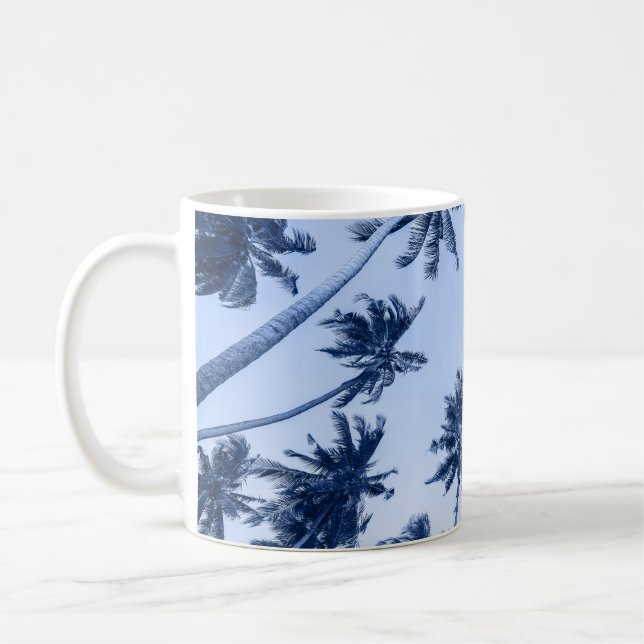 Mug Hauts palmiers, ciel bleu clair. (Gauche)