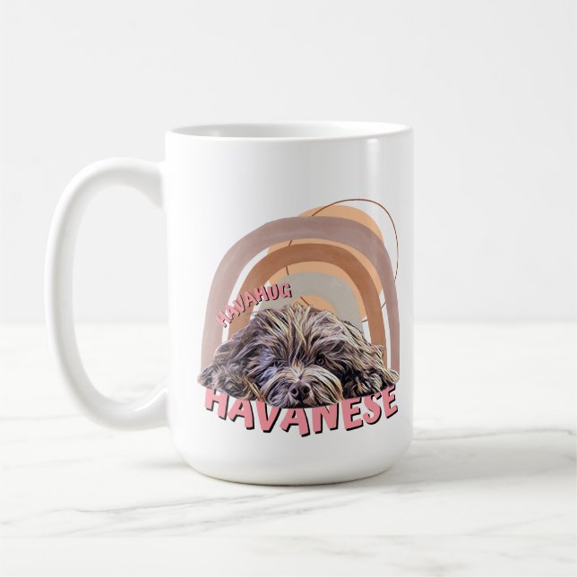 Mug HavaHug Havanais, Chocolat, Amoureux des chiens (Gauche)
