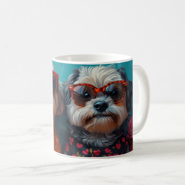 Mug Havanais aux roses du cœur pour la Saint-Valentin (Devant droit)