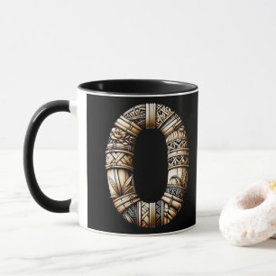 Mug Hawaïen Polynésien Lettre Aloha O Initiale Personn