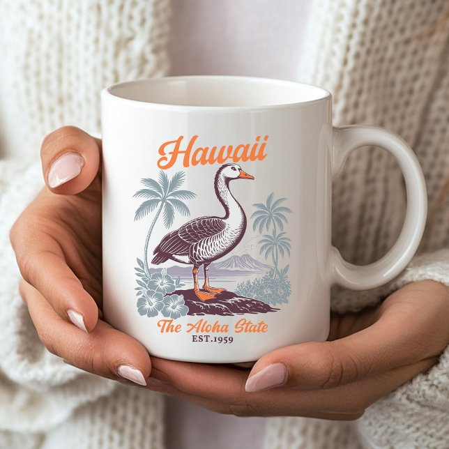 Mug Hawaii Aloha State Goose Graphic Souvenir   (Créateur téléchargé)