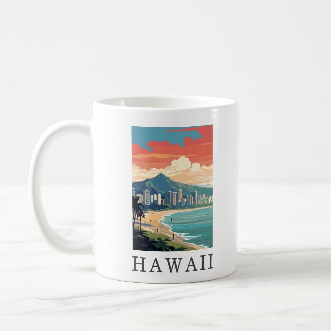 Mug Hawaii Beach Travel Vintage (Gauche)