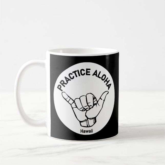 Mug Hawaii Pratique Aloha Shaka (Hang lâche) (Gauche)