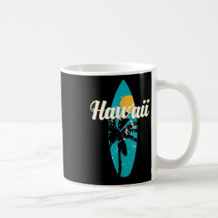Mug Hawaii Surf Aloha Vintage Retro Surfboard Beach