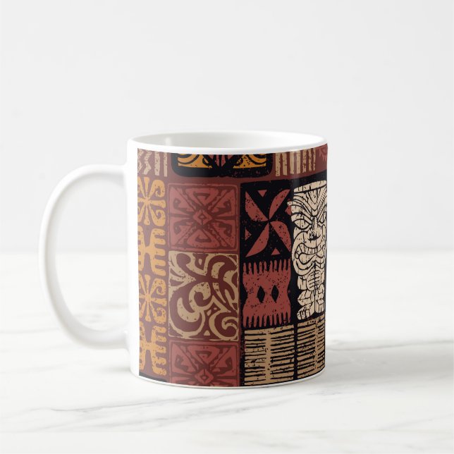 Mug Hawaiian Tribal : Vintage Fabric Patchwork (Gauche)