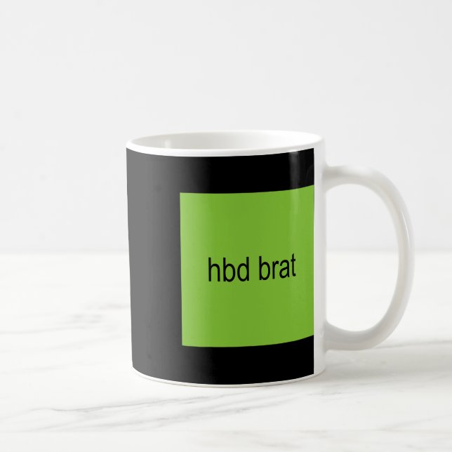 Mug Hbd Brat Anniversaire Vert Amusant Mème Gen Z Adul (Droite)