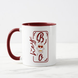 Mug Hé Boo Gentil Fantôme Rétro Halloween Graphique Ca