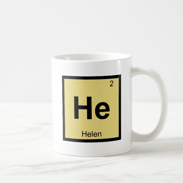Mug He - Helen of Troy Chimie Symbole de table périodi (Droite)