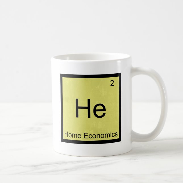 Mug He - Home Economics Funny Chimie Symbole (Droite)