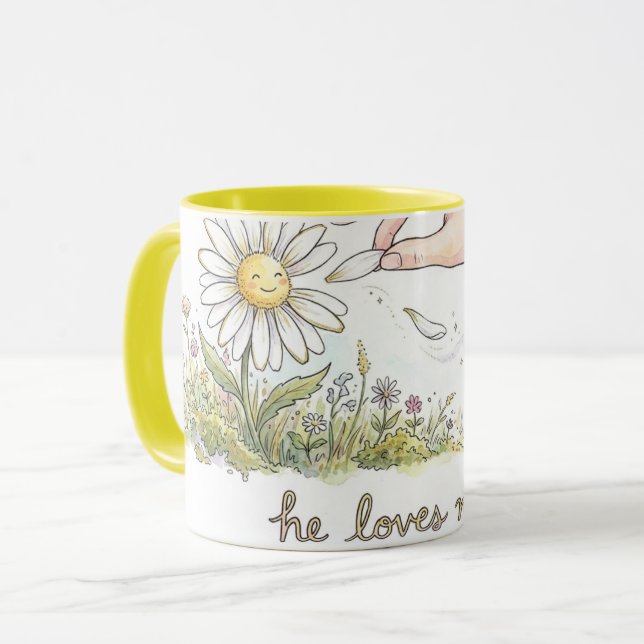 Mug He Loves me - Daisy Love me not Whimsical Combo (Devant gauche)