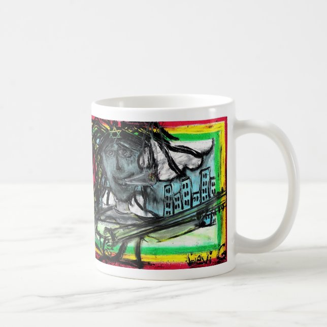 Mug "Hé pastel d'huile de lundi" par Lévi Glassrock (Droite)