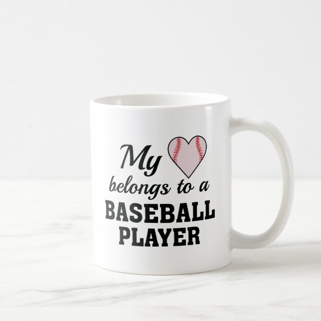 Mug Heart Belongs Baseball (Droite)