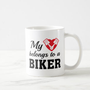 Mug Heart Belongs Biker