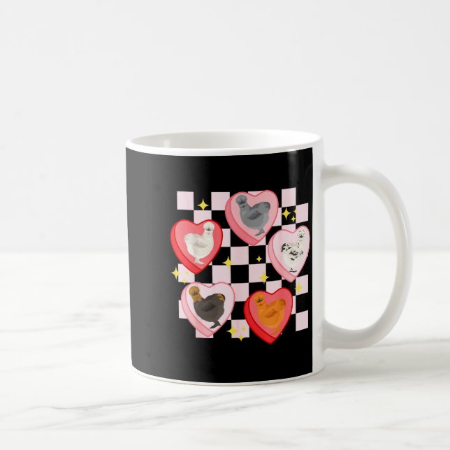 Mug Heart Candy Silkie Chicken Valentine Farmer Animal (Droite)