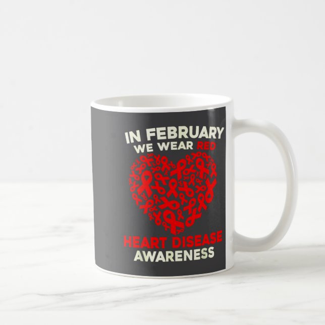 Mug Heart Disease Awareness Go Red In February Health  (Droite)