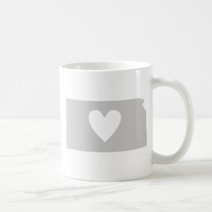 Mug Heart Kansas Formé Kansan Love Jayhawker Grey
