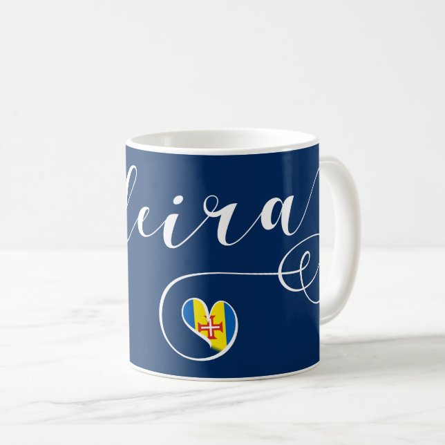 Mug Heart Madeira Drapeau, I Love Madeira, Portugal (Devant droit)