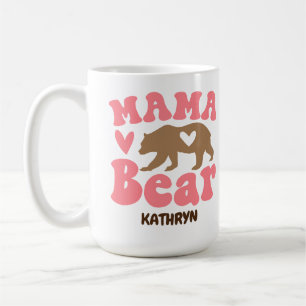 Mug Heart Mama Oear Retro Cute Funny Maman Cadeau