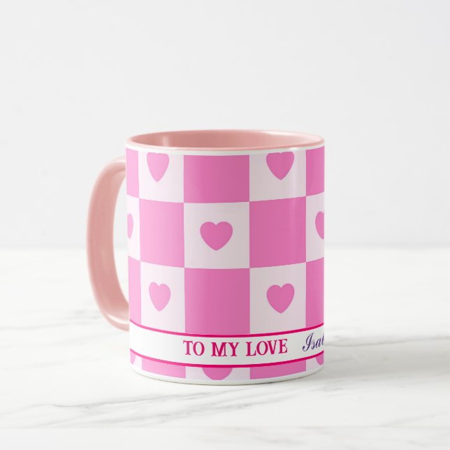Mug Heart Modern Pink Love Collection (Devant gauche)