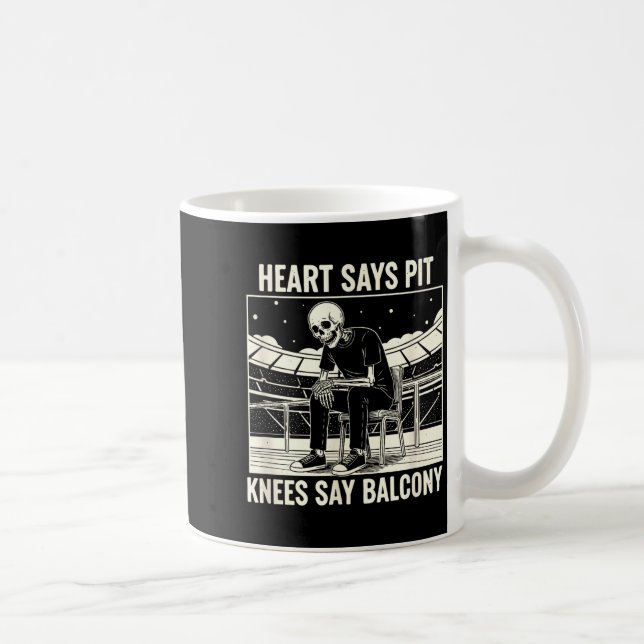 Mug Heart Says T Knees Say Balcony Shirt Funny Skeleto (Droite)