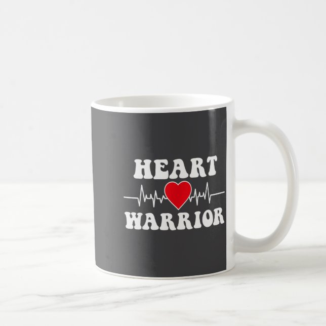 Mug Heart Warrior Heart Disease Awareness Month Red He (Droite)