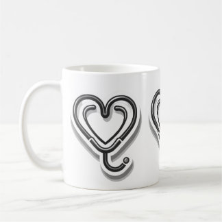 Mug Heartbeat for lovers: stethoscope for medical