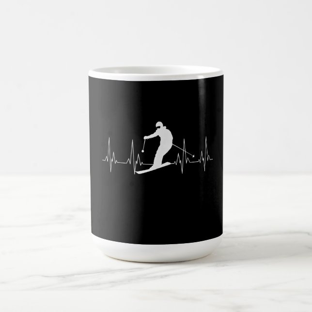 Mug Heartbeat Skiing Venin pour skis (Centre)