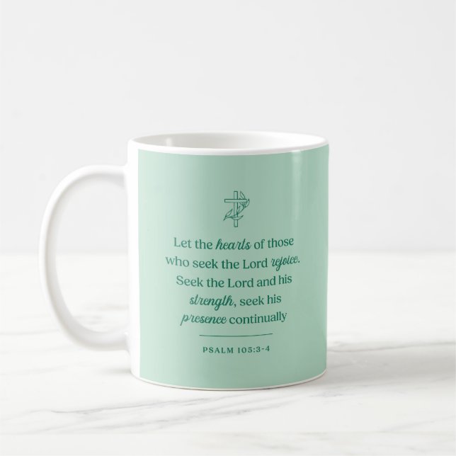 Mug Hearts Seeking the Lord Christian (Gauche)