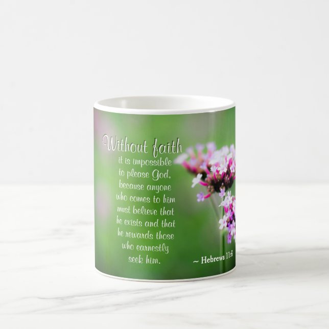 Mug Hébreux 11:6 Il récompense ceux qui le cherchent,  (Centre)