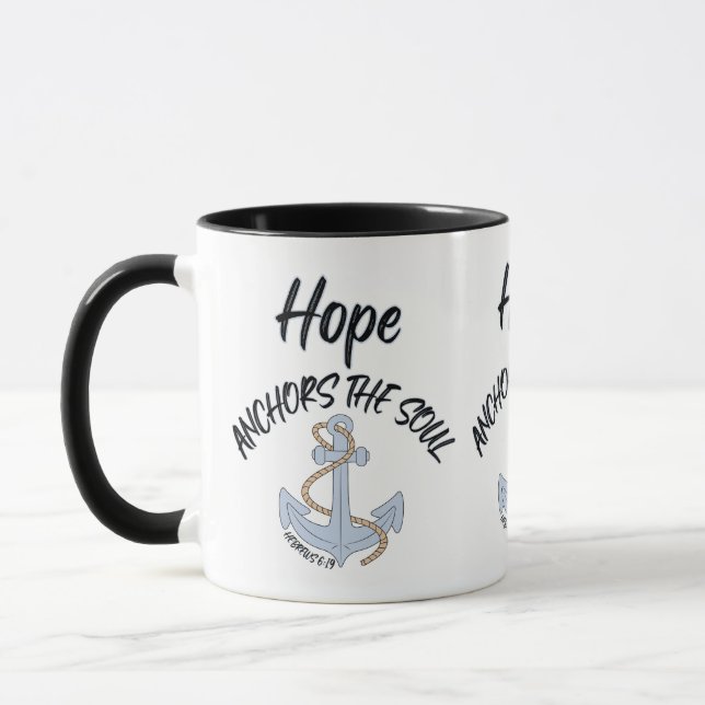 Mug Hébreux 6:19 KJV Bible Verse Deux Tones (Gauche)