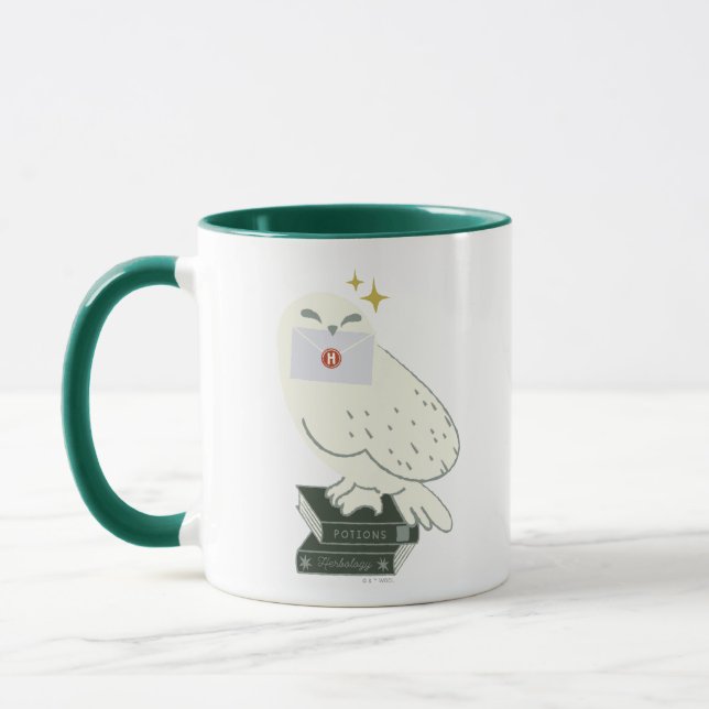 Mug Hedwig avec lettre dessin fantaisiste (Gauche)