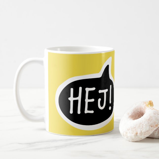 Mug HEJ ! Danois Suédois Salutation, Salut, Discours B (Avec donut)