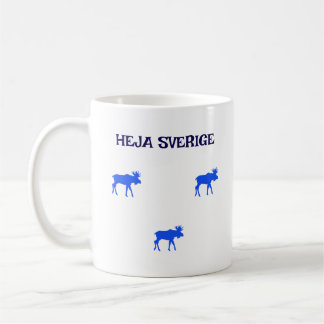 Mug Heja Sverige anpassningsbar mugg med tre älgar