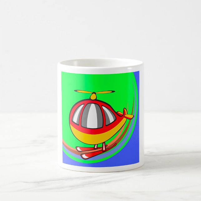 Mug Hélicoptère Jaune Et Rouge (Créateur téléchargé)