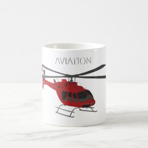 Mug Hélicoptère Red Vector
