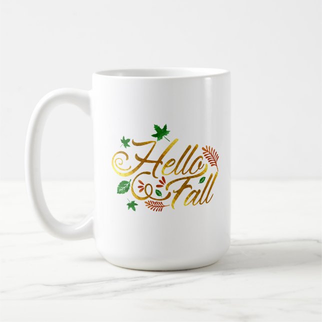 Mug Hello Fall Leaves (Gauche)