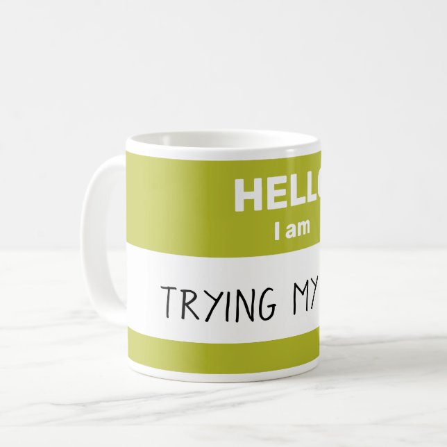 Mug "Hello I Am" personnalisé (Devant gauche)